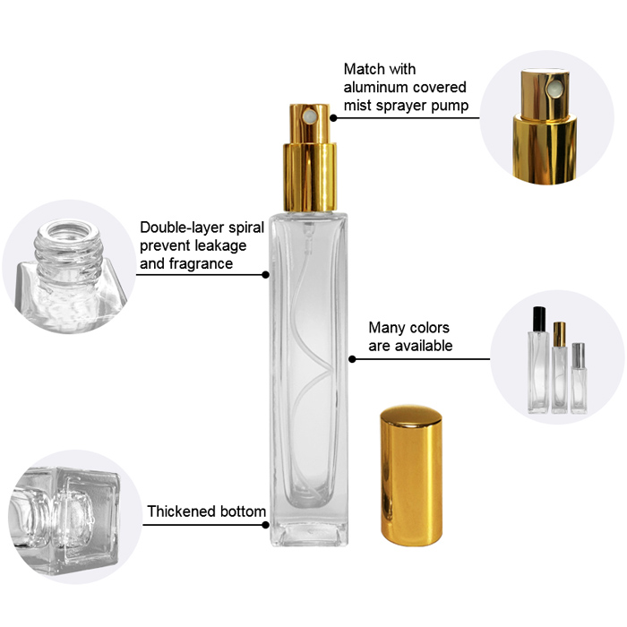 Square Spray Perfume Bottle