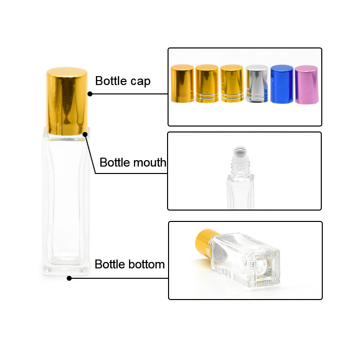 Rectangle roll on perfume bottle