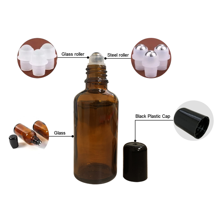 Round essential oil roll on bottle