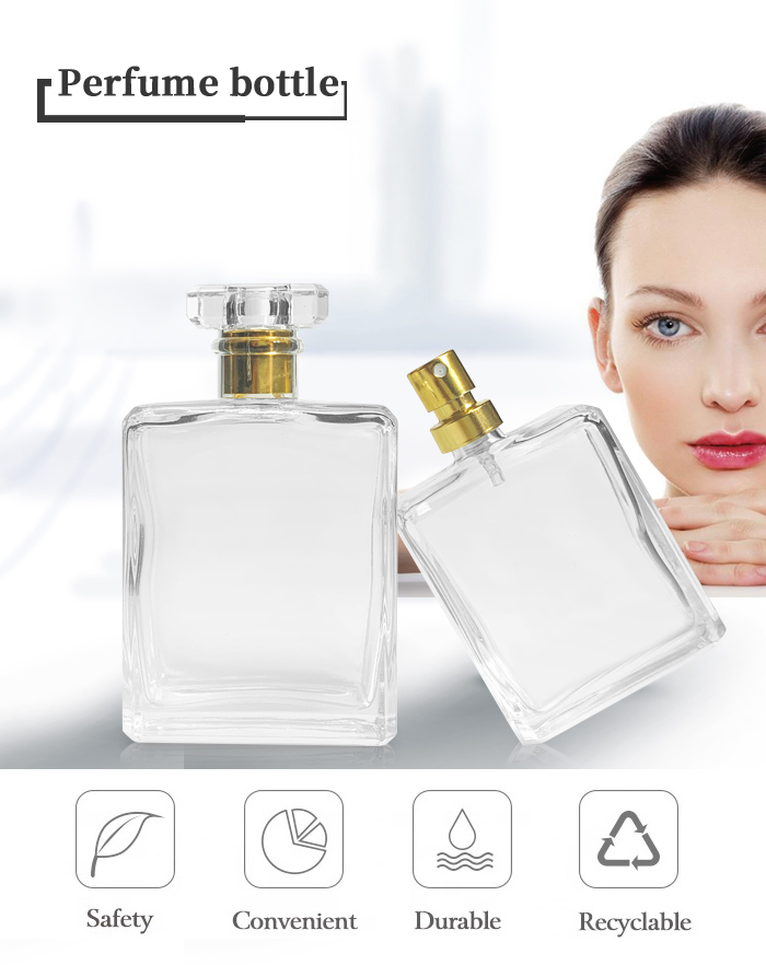 Screw-top glass perfume bottle