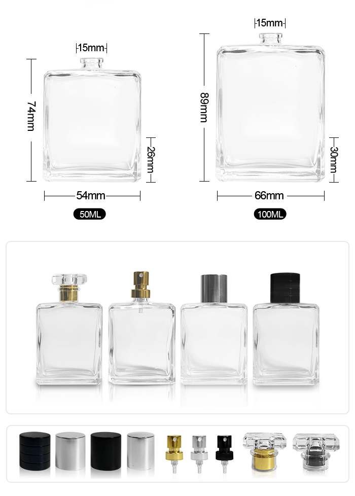 Screw-top glass perfume bottle