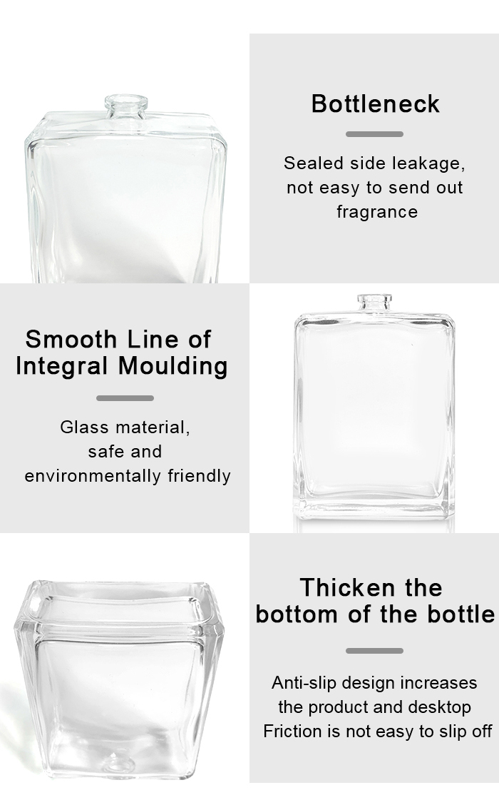 Screw-top glass perfume bottle