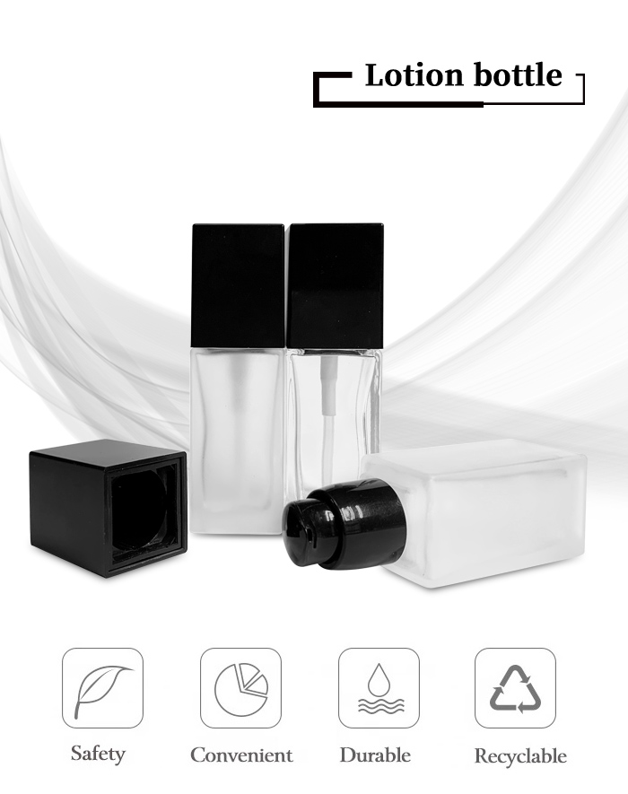 Square lotion pump spray bottle