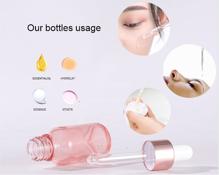 Rose gold dropper essential oil bottle