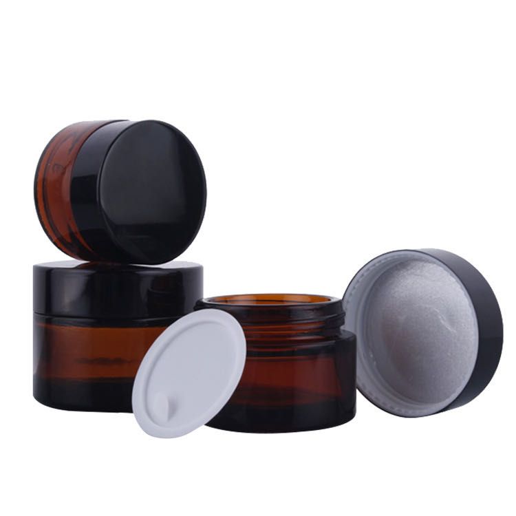 5ml-50ml Amber glass cream jar