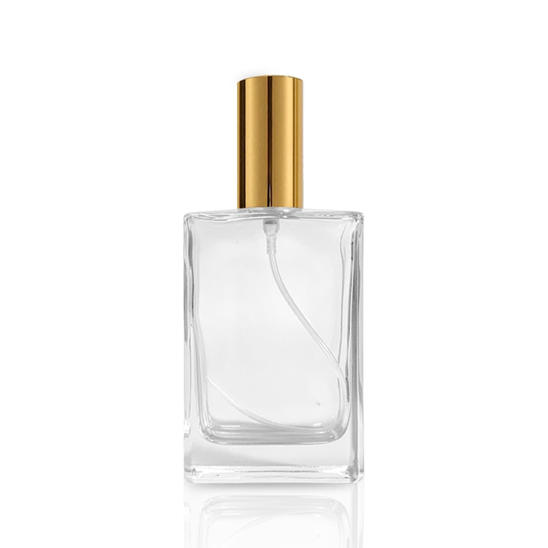 Flat square perfume bottle