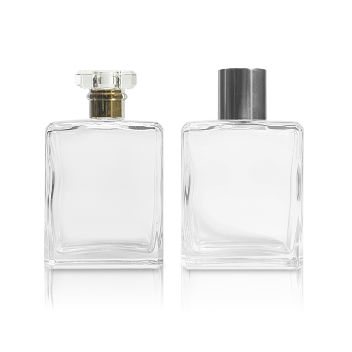 Screw-top glass perfume bottle